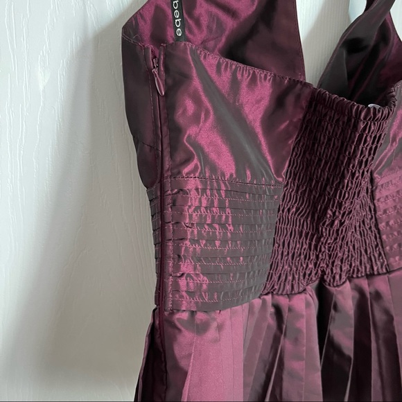 BEBE SATIN HALTER TOP IN IMPERIAL PLUM - Picture 4 of 12